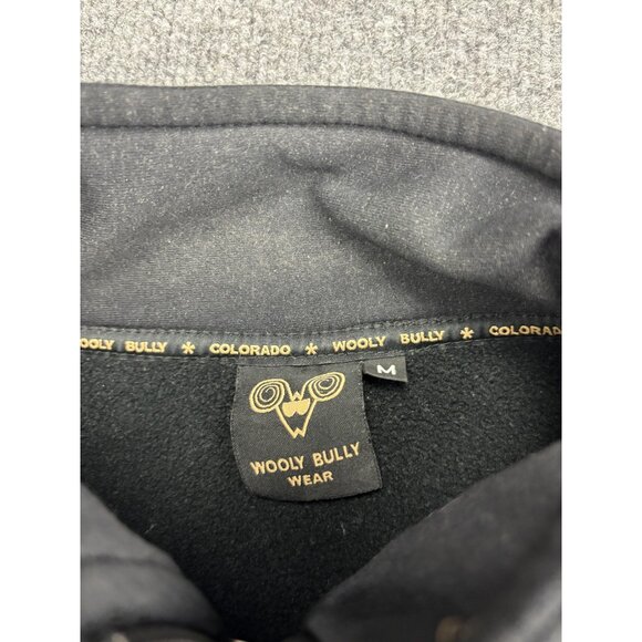 Wooly Bully Wear Jacket Womens Medium Black Fleece Lined Softshell Made USA - Picture 2 of 7